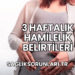 3 Haftalık Hamilelik Belirtileri