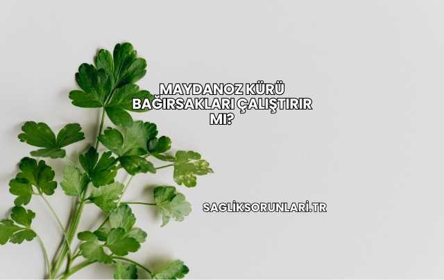 Maydanoz Kürü Bağırsakları Çalıştırır mı?
