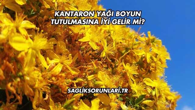 Kantaron Yağı Boyun Tutulmasına İyi Gelir mi