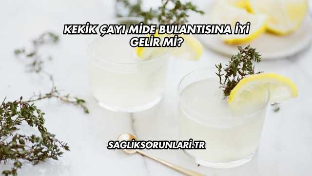 Kekik Çayı Mide Bulantısına İyi Gelir mi?