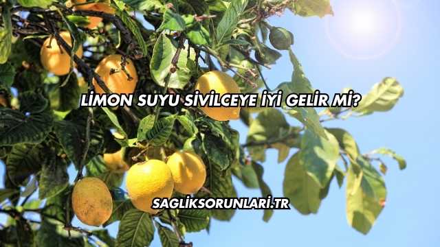 Limon Suyu Sivilceye İyi Gelir mi?