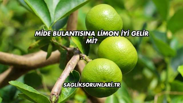 Mide Bulantısına Limon İyi Gelir mi?