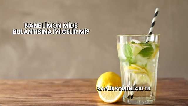 Nane Limon Mide Bulantısına İyi Gelir mi?