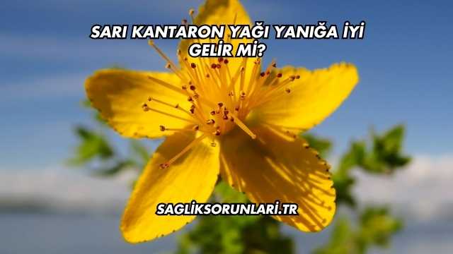Sarı Kantaron Yağı Yanığa İyi Gelir mi?