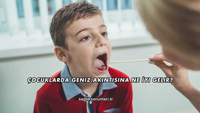Çocuklarda Geniz Akıntısına Ne İyi Gelir?