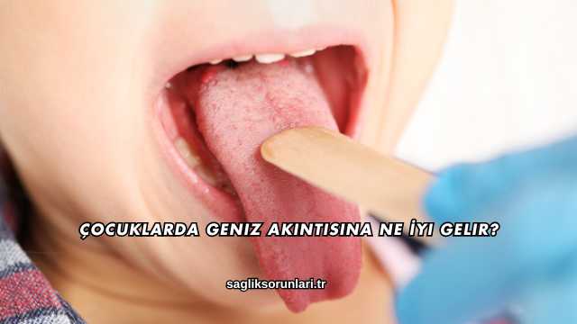 Çocuklarda Geniz Akıntısına Ne İyi Gelir?