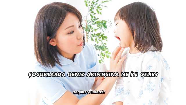 Çocuklarda Geniz Akıntısına Ne İyi Gelir?
